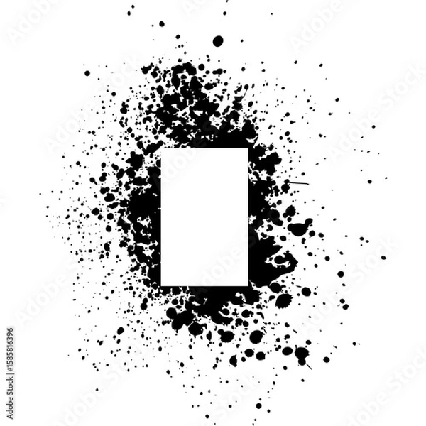 Obraz  Frame Ink Grunge Rectangle Border SVG 19