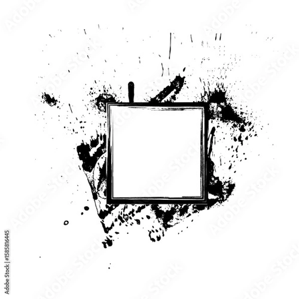 Obraz  Frame Ink Grunge Rectangle Border SVG 18