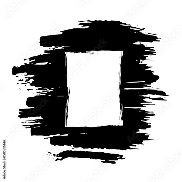 Obraz  Frame Ink Grunge Rectangle Border SVG 17