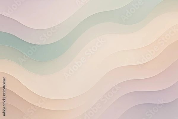 Obraz iSoft Pastel Abstract Gradient Background with Flowing Curves in 8K