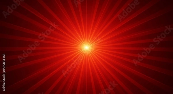 Fototapeta Red Burst Concentric Rays Emanating from a Central Light Source ,Red ,Rays