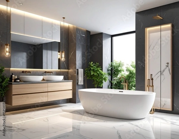 Obraz Modern, luxurious bathroom interior design