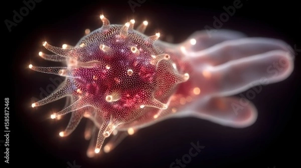 Fototapeta Microscopic Cell Structure: Intricate Details of a Biological Organism