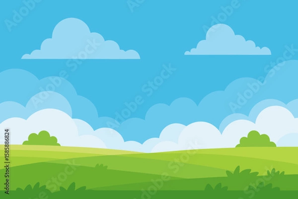 Fototapeta summer landscape with trees