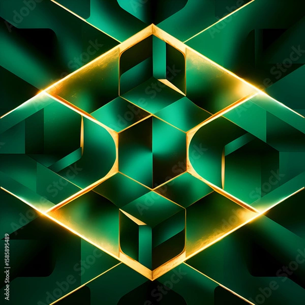 Obraz abstract background with cubes