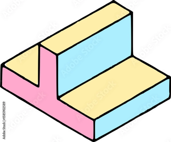 Obraz Isometric Geometric Shapes