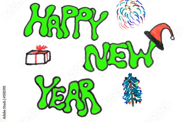 Fototapeta new year wishes