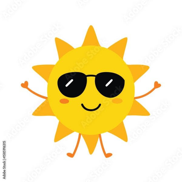 Obraz sun with sunglasses