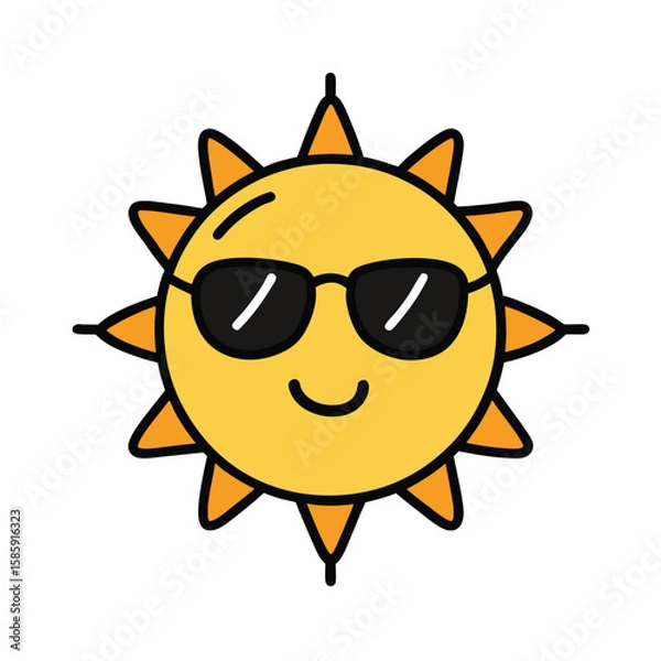 Obraz sun cartoon character