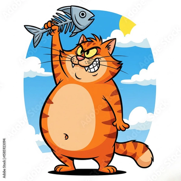 Fototapeta A cheerful day with bold expressions, bright skies, and a sense of playful triumph.