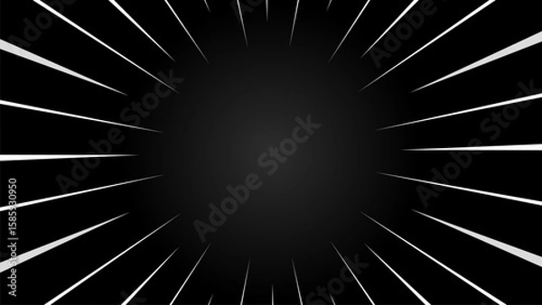 Fototapeta A black and white comic background with sharp lines. Suitable for comics, prints, posters, etc.