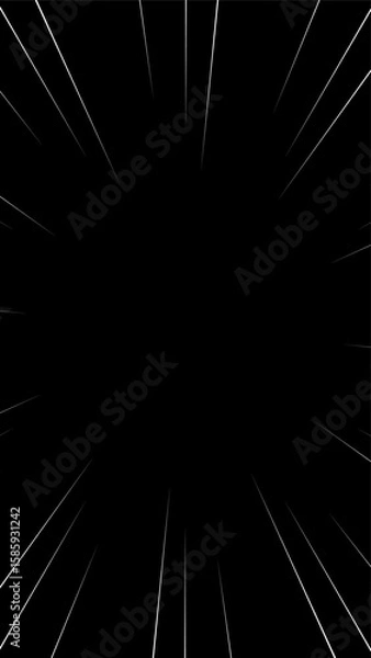 Fototapeta A black and white vertical comic background with sharp lines and pop art style. Suitable for comics, prints, posters, etc.