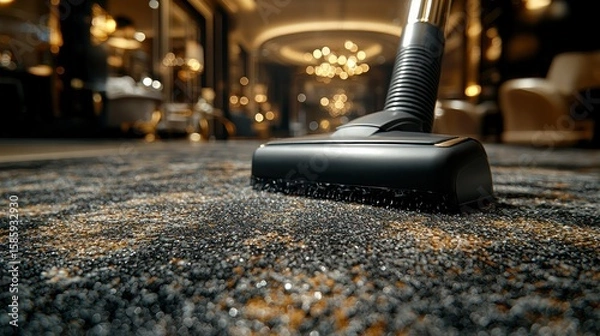 Obraz Vacuuming luxurious patterned carpet