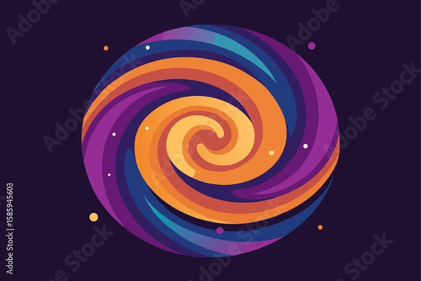 Fototapeta abstract spiral galaxy motif with radiant colors