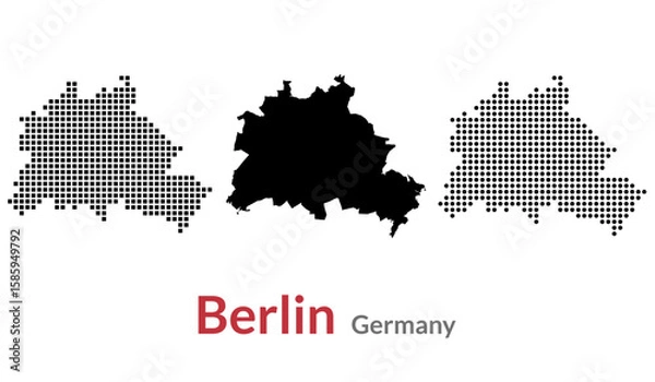 Obraz Berlin, Germany map vector " NO AI "