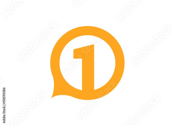 Obraz Logo numer 1. Projekt logo wektor