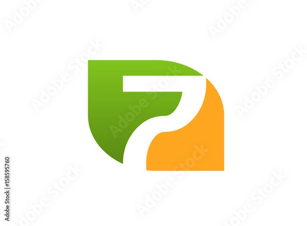 Fototapeta Vector sign logo number 7
