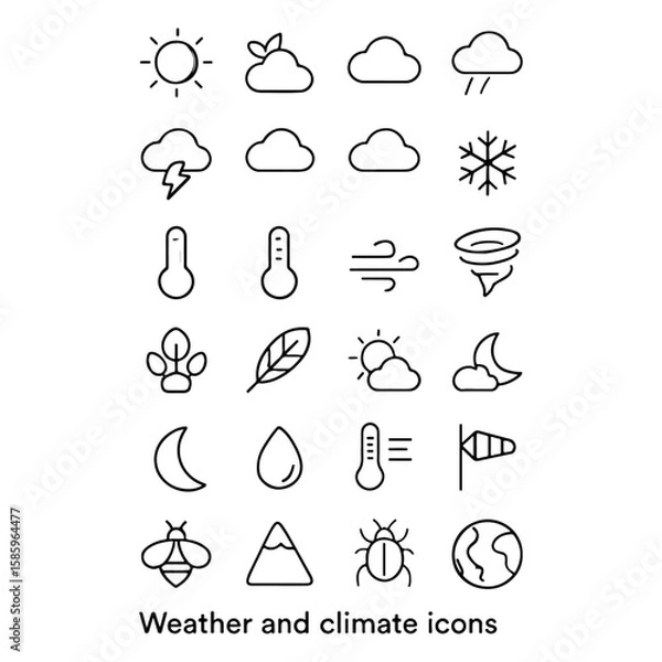 Fototapeta set of hand drawn vector icons