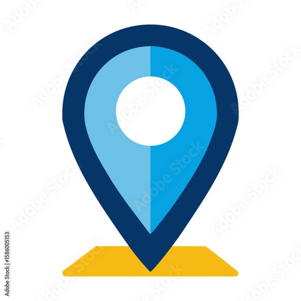 Fototapeta vector map pointer icon