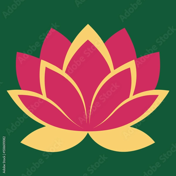 Fototapeta lotus flower vector illustration
