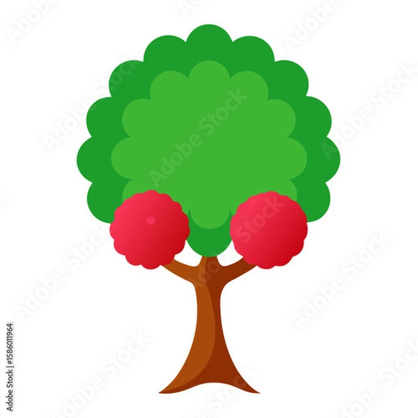 Fototapeta vector illustration of a tree