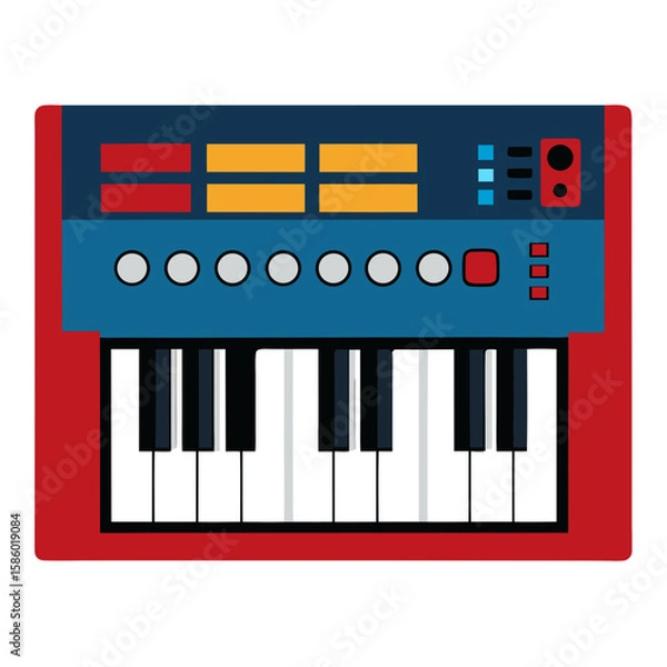 Obraz piano keys vector illustration