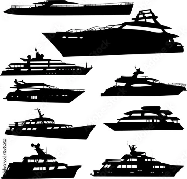 Obraz yacht collection - vector