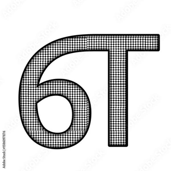 Fototapeta black and white tamil language letter ye