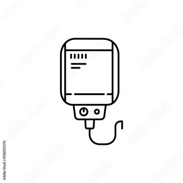 Fototapeta Thin Line Icon of an Immersion Heater for Liquid Heating