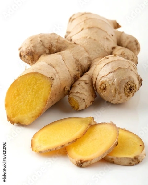 Fototapeta ginger isolated on white background