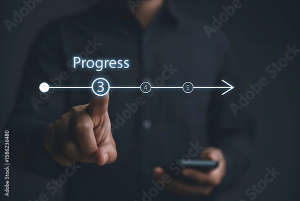 Obraz Take Your Brand to the Next Step Promote Your Growth Journey Advertisement Growth Marketing