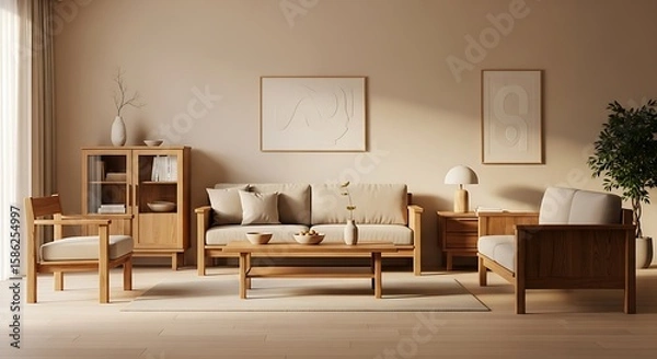Fototapeta Cozy Living Room Furniture