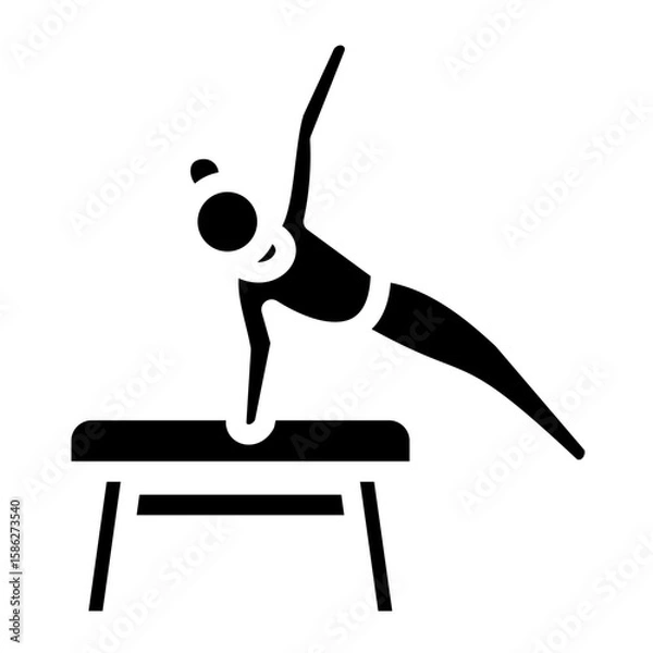 Obraz Gymnastics Vector Style Icon