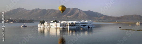 Fototapeta Panorama z pałacu Jal Mahal (Pałac Wodny), Jaipur, Indie