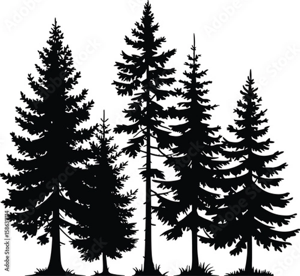 Obraz Vibrant abstract design with red green blue and yellow elements isolated on white background isolated on transparent background silhouette