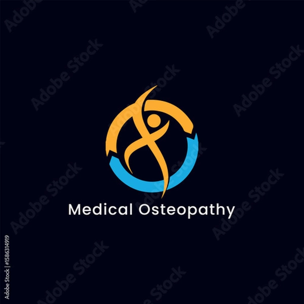 Fototapeta orthopedic spinal logo design vector