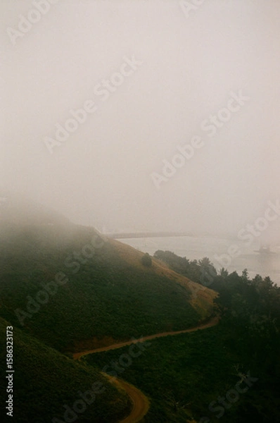 Obraz misty morning in the mountains