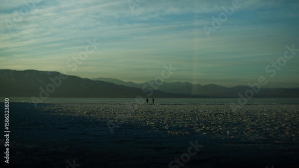 Obraz Frozen over lake in the winter time