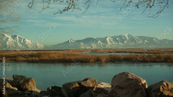 Obraz mountain lake in the morning