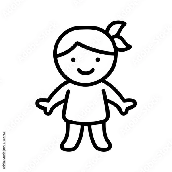 Fototapeta Child Icon PNG, Transparent Background: Ideal for Educational Materials, Kids Apps, Parenting Graphics, School Websites, and Youth-Centered Designs.