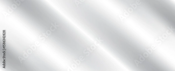 Obraz Silver foil background with metal mirror texture. Chrome gradient surface with light gloss simple abstract