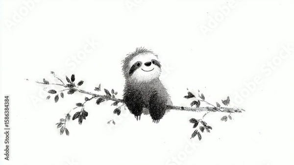 Fototapeta  Slotty in a tree with a cheerful grin