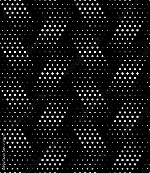 Fototapeta Modern seamless texture.Black and white background. Dotted grid.