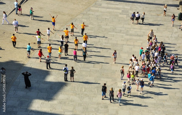 Obraz Grupy w mieście