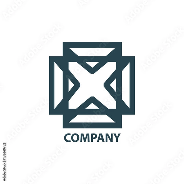 Fototapeta Design geometric logo for company
