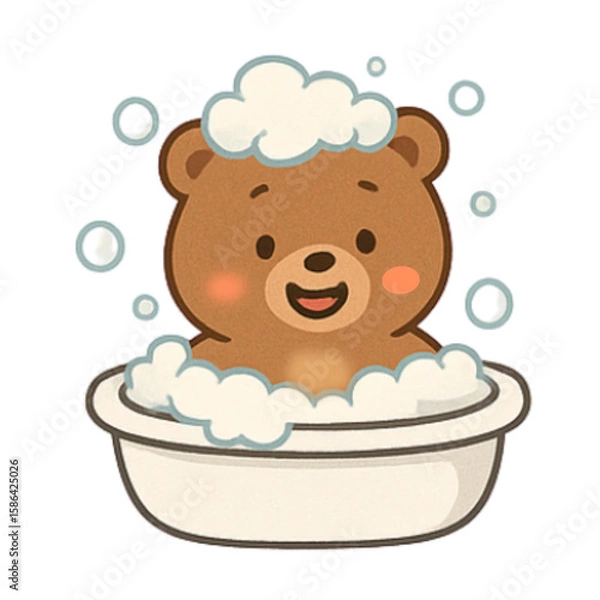Fototapeta bear in bath