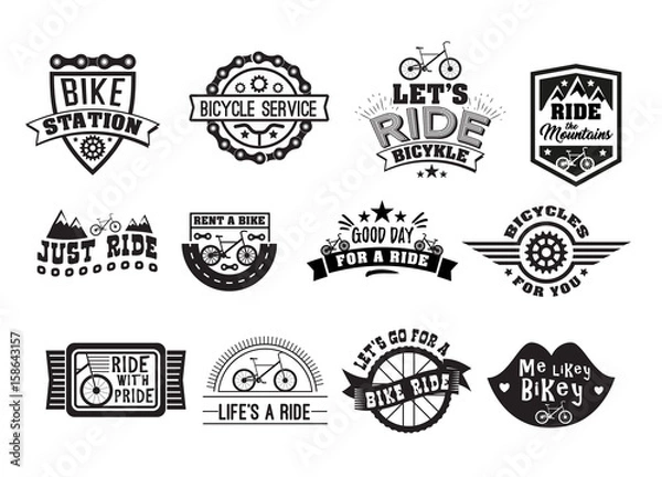 Obraz Bike badge vintage style set