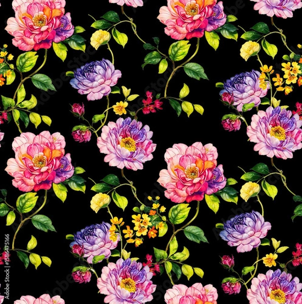 Obraz Floral Design pattern Seamless pattern Paisley  pattern digital design textile print 