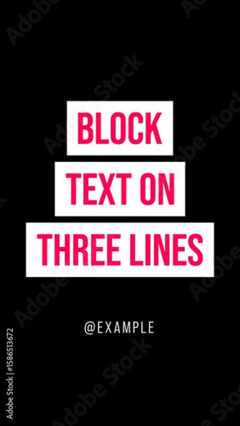 Fototapeta Three Line Block Text Title