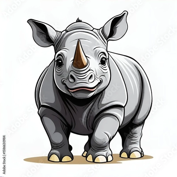 Obraz Cute baby rhino